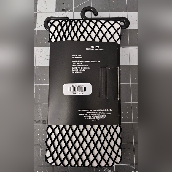 Blackheart Fishnet Tights + Leg Avenue Black and Orange Striped Tights - Picture 4 of 6